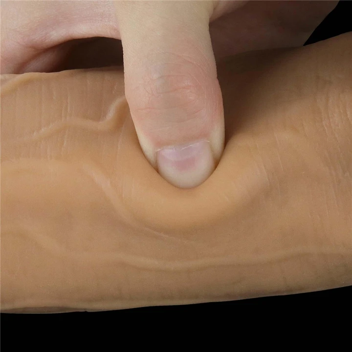 12-calowe dildo z uchwytem, realistyczny silikon i mocna przyssawka, 30,5 cm