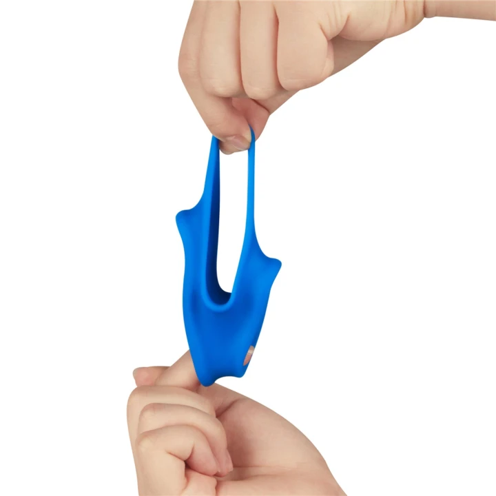 Rękaw stymulujący z trzema otworami - Pinnacle Pro Trio, silikonowy, niebieski