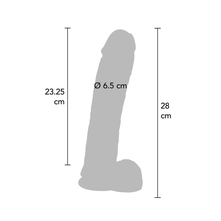 Dildo realistyczne 11 cali z kulkami, naturalny odcień skóry, PVC