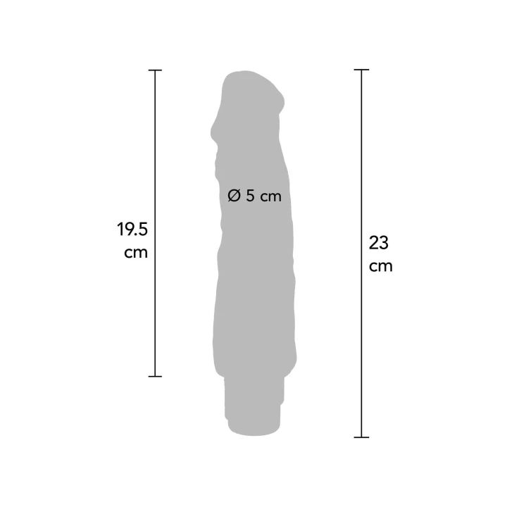 Wibrator o Podwójnej Gęstości 9 cali, naturalny kolor, wodoodporny, TPE bez ftalanów