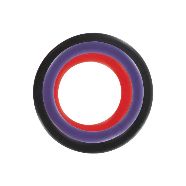 Pierścienie silikonowe multikolorowe - zestaw 3 szt. w rozmiarach S, M, L