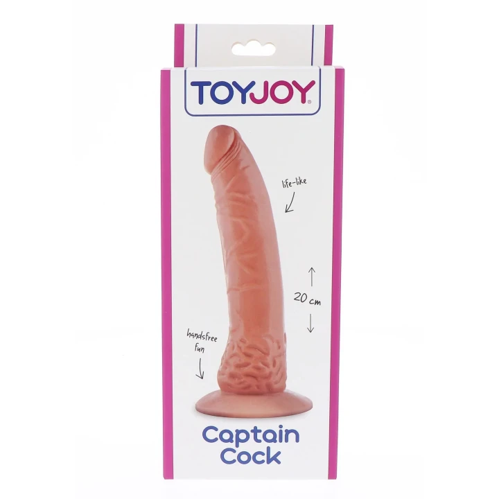 Realistyczny dildo 20 cm z przyssawką, jasnoniebieski, materiał PHTHALATE FREE PVC