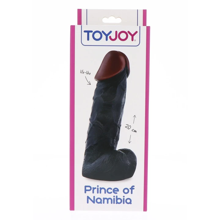 Realistyczny dong PVC 20 cm w kolorze czarnym - Prince Of Namibia od TOYJOY Classics