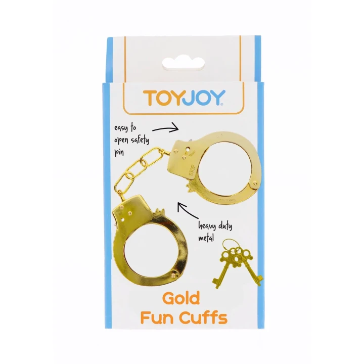 Złote kajdanki metalowe, wolne od niklu, 6 cm – elegancki dodatek do kostiumów