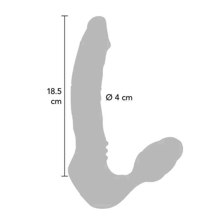 Wibrator strapless dla par z regulowanymi wibracjami, czerwony, stymulujący łechtaczkę