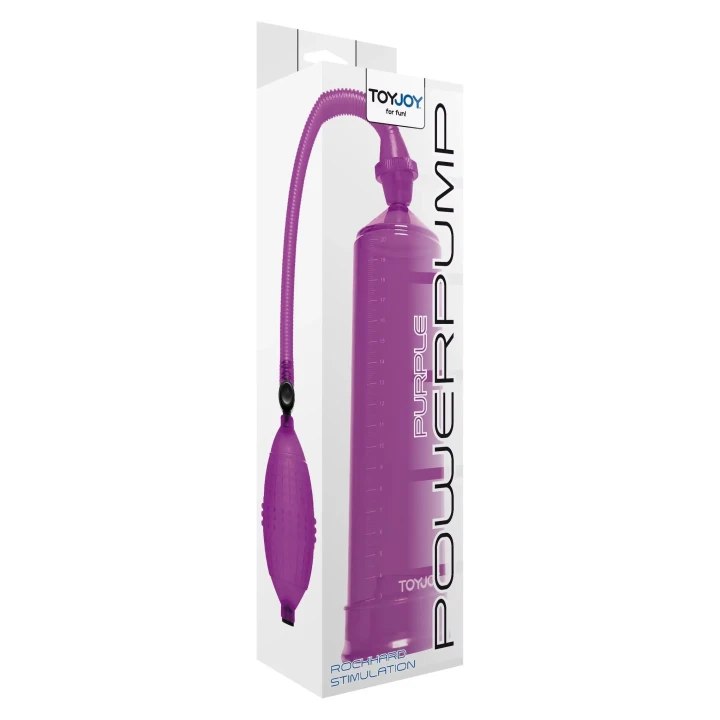 Pompka do penisa Power Pump Purple z PVC, 5.5 cm, dla większej twardości i długości