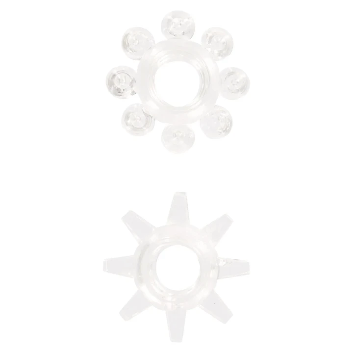 Pierścienie elastyczne do stymulacji intymnej, przezroczyste, 2 sztuki