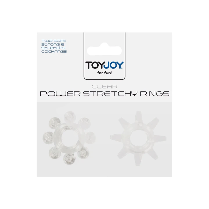 Pierścienie elastyczne do stymulacji intymnej, przezroczyste, 2 sztuki