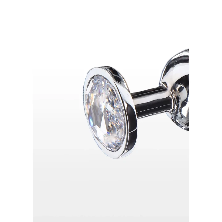 Buttplug ze szlachetnym kryształem, aluminium bezniklowe, długość 9.5 cm, średnica 4.1 cm