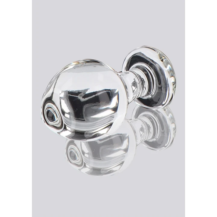 Elegancki korek analny z hipoalergicznego szkła – Brilliant Star Transparent 9 cm
