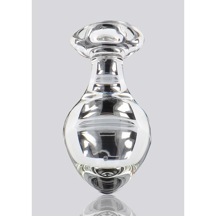 Elegancki korek analny z hipoalergicznego szkła – Brilliant Star Transparent 9 cm
