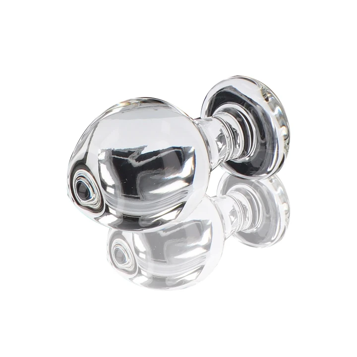 Elegancki korek analny z hipoalergicznego szkła – Brilliant Star Transparent 9 cm