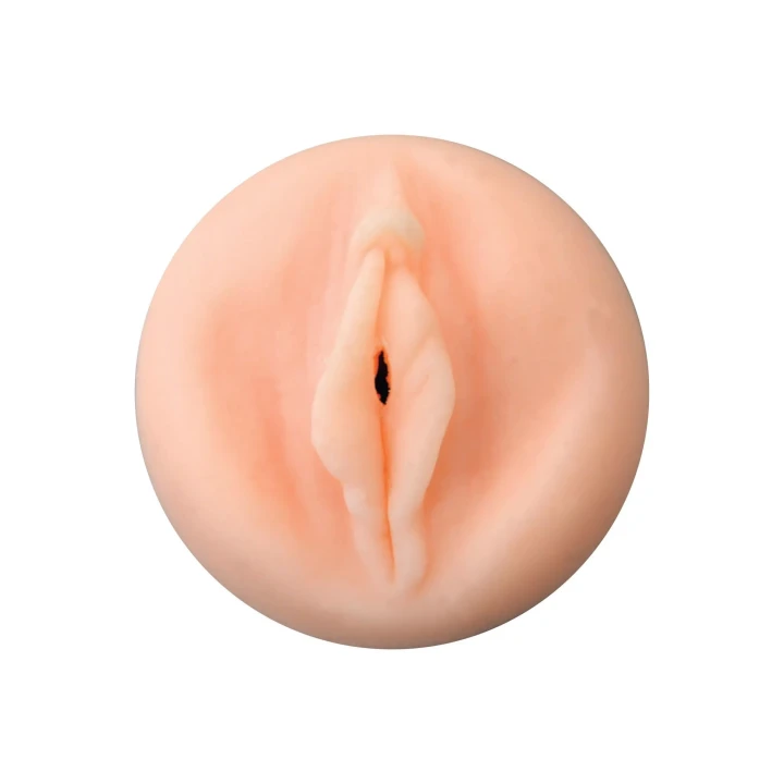 Masturbator kompaktowy Hot Bombshell - skóra realna, wodoodporny, ciemny odcień