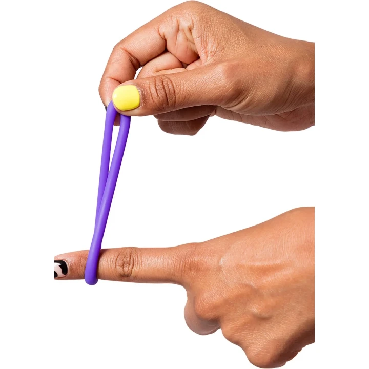 Zestaw pierścieni erekcyjnych ROMP Remix Trio - elastyczny silikon, fioletowy