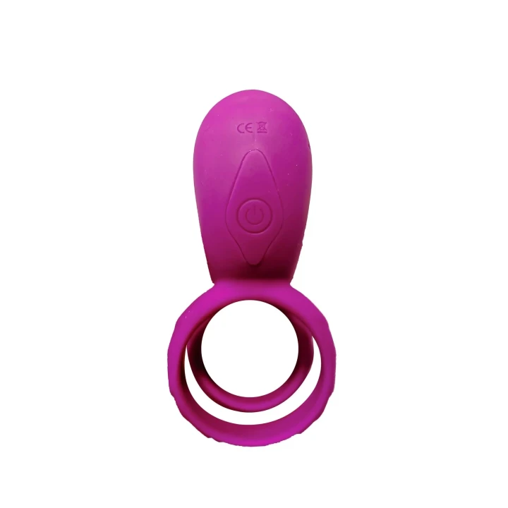 Pierścień stymulujący dla par Fuchsia, wibracyjny, wodoodporny, silikonowy, 7 cm