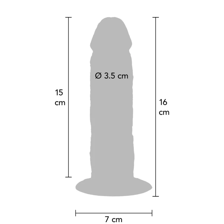 Silicone Foreskin Dong 15 cm Caramel skin tone