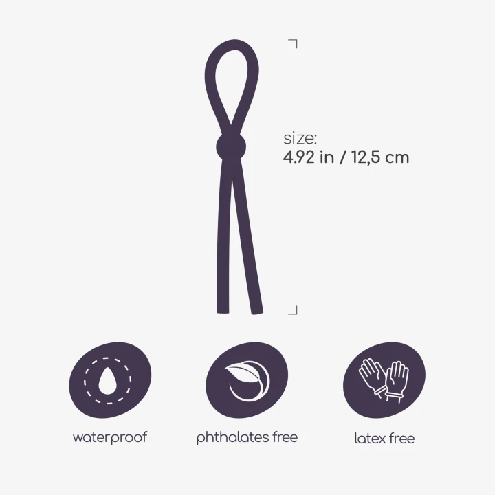 Regulowany pierścień erekcyjny z silikonu Crushious, 12,5 cm, na opóźnienie wytrysku