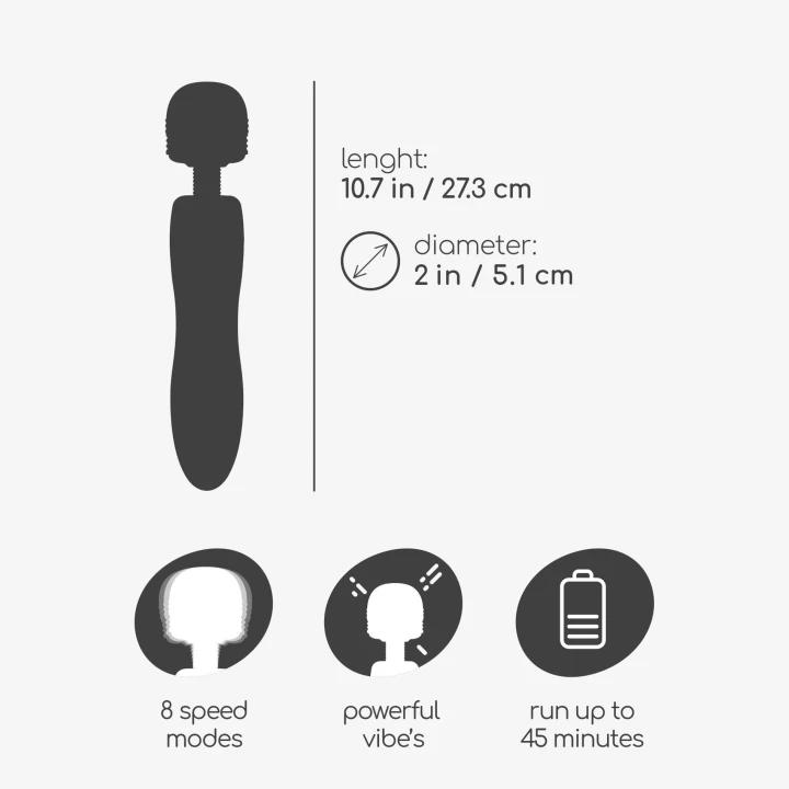 Masażer do ciała CRUSHIOUS HARLEQUIN z funkcją podgrzewania i 9 trybami wibracji