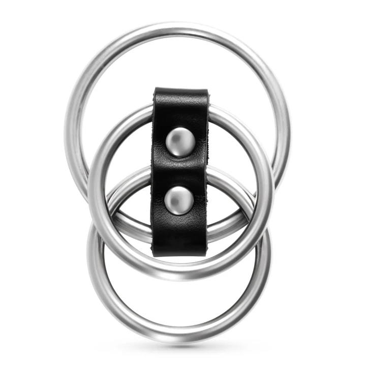 Zestaw trzech metalowych pierścieni erekcyjnych Crushious Saruman 3, średnice 3,8-5 cm