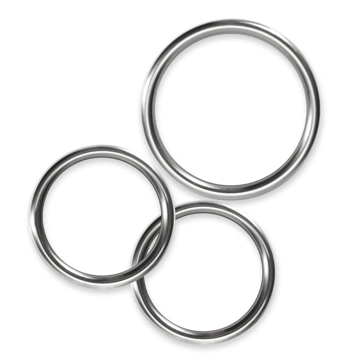 Zestaw 3 metalowych pierścieni erekcyjnych CRUSHIOUS METALEROS o średnicy 3,8-5 cm