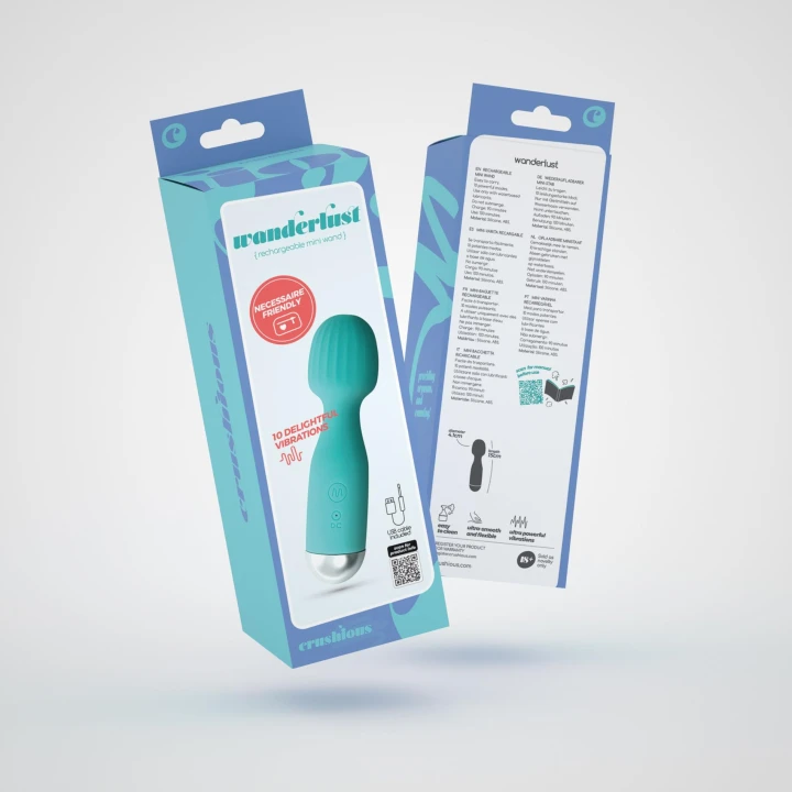 Masażer mini z 10 trybami wibracji, elastyczną głowicą, zielony, 15 cm