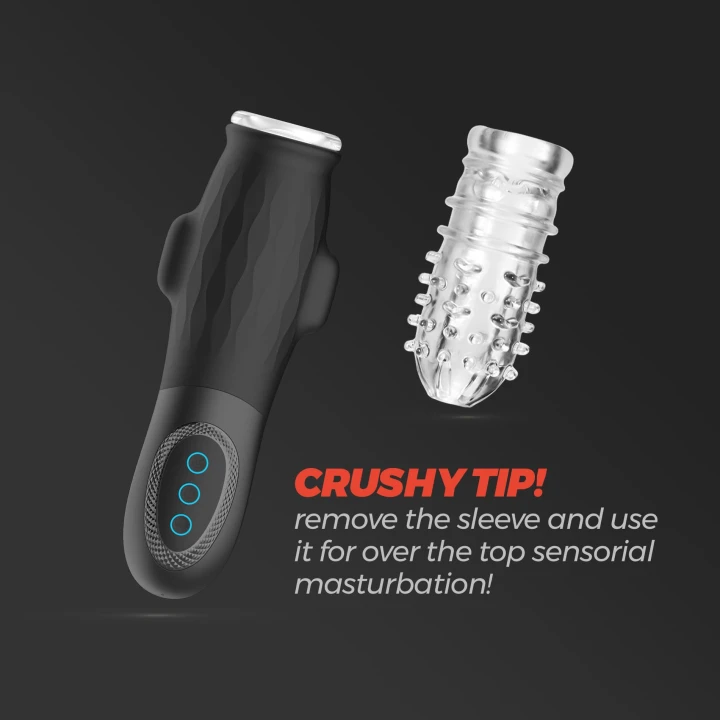 Masturbator z wymiennym rękawem i systemem ssania, 5 trybów ssania, 10 trybów wibracji