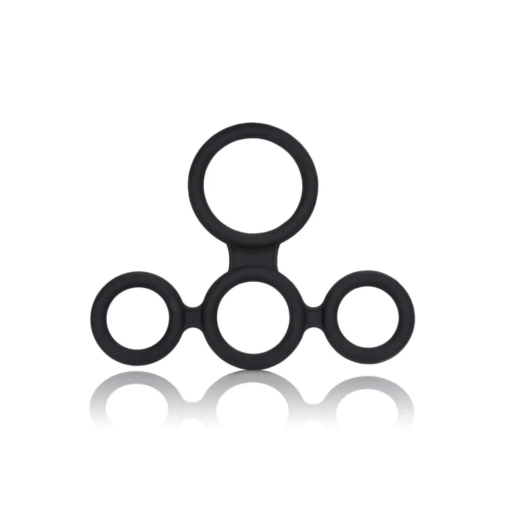 Pierścień erekcyjny dla mężczyzn Big Man S Spreader Black z silikonem, średnica 4 cm