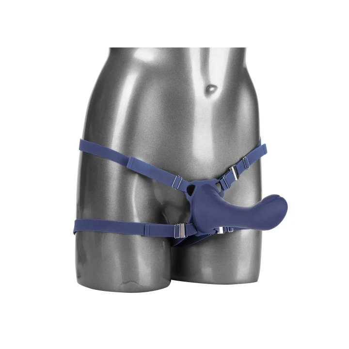 Masażer intymny dla par Her Royal Harness ME2 Thumper, niebieski, silikonowy, wodoodporny