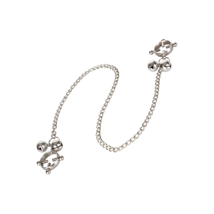 Nipple Press 4-Punktowy z Dzwonkami ze Stali Nierdzewnej - Zabawka Intymna