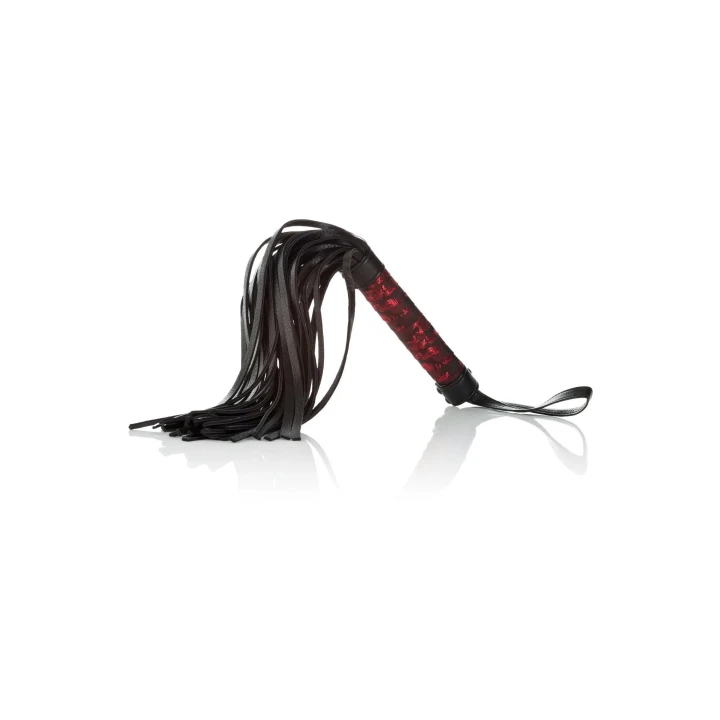 Pejcz z PVC Scandal Flogger z oznaczeniem, długość 69.25 cm, kolor czarny
