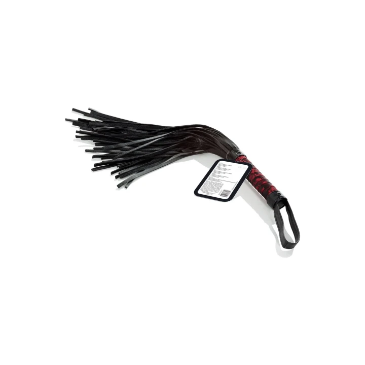 Pejcz z PVC Scandal Flogger z oznaczeniem, długość 69.25 cm, kolor czarny