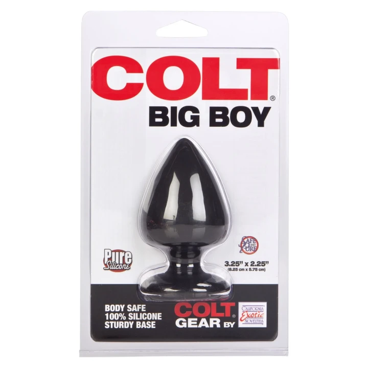 Analny plug silikonowy COLT Big Boy Black, 8.25 cm, średnica 5.75 cm, dla przyjemności