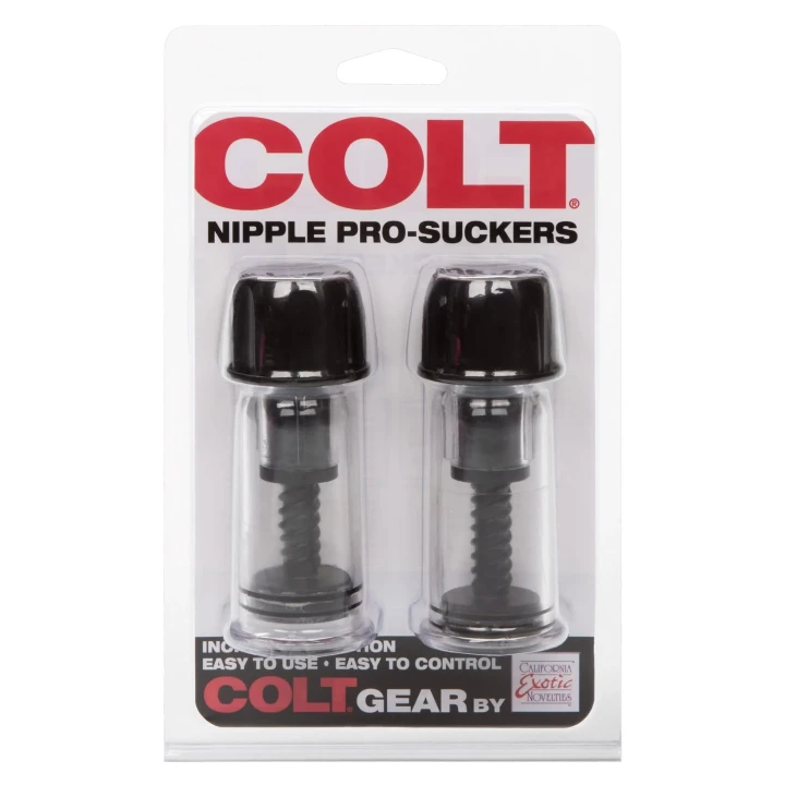 Przyssawki na sutki COLT Pro-Suckers w kolorze czarnym, komfortowe i efektywne