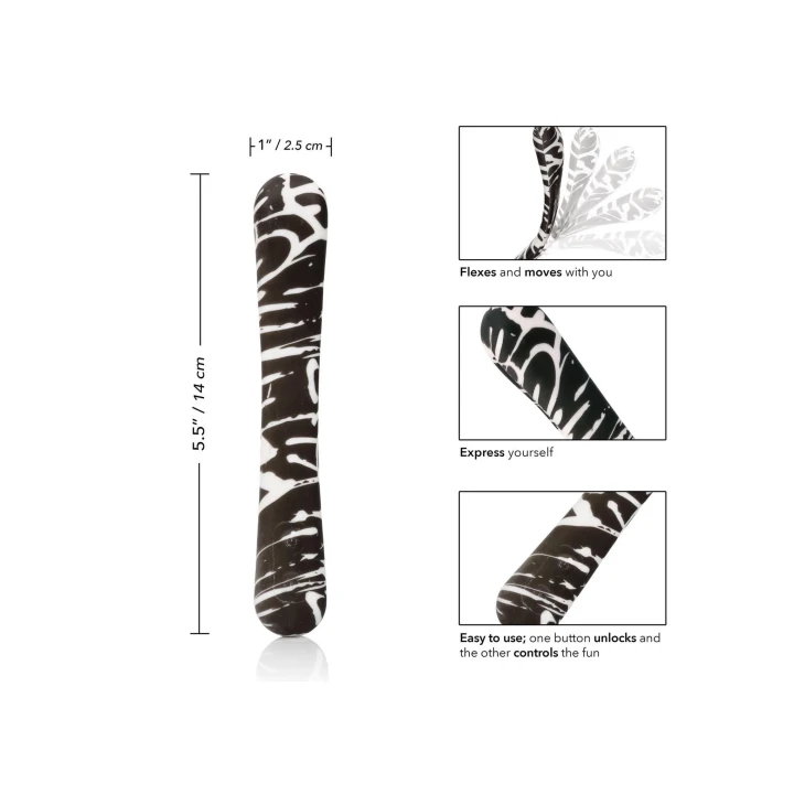 Wibrator elastyczny Hype FlexiWand, wielokolorowy, 10 funkcji, wodoodporny, 14 cm