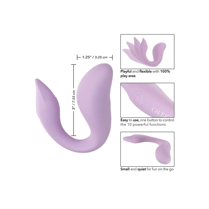 Stymulator łechtaczkowy Slay FlexMe w kolorze purpurowym, silikonowy, wodoodporny, 10 funkcji wibracji