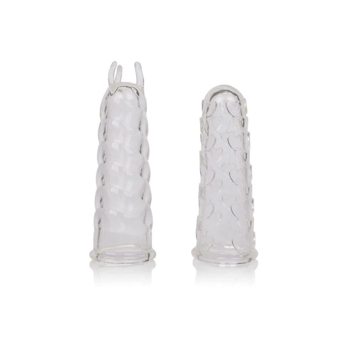 Stymulator palcowy przezroczysty - elastyczny TPE, 2.5 cm x 7.5 cm, doskonały do stymulacji