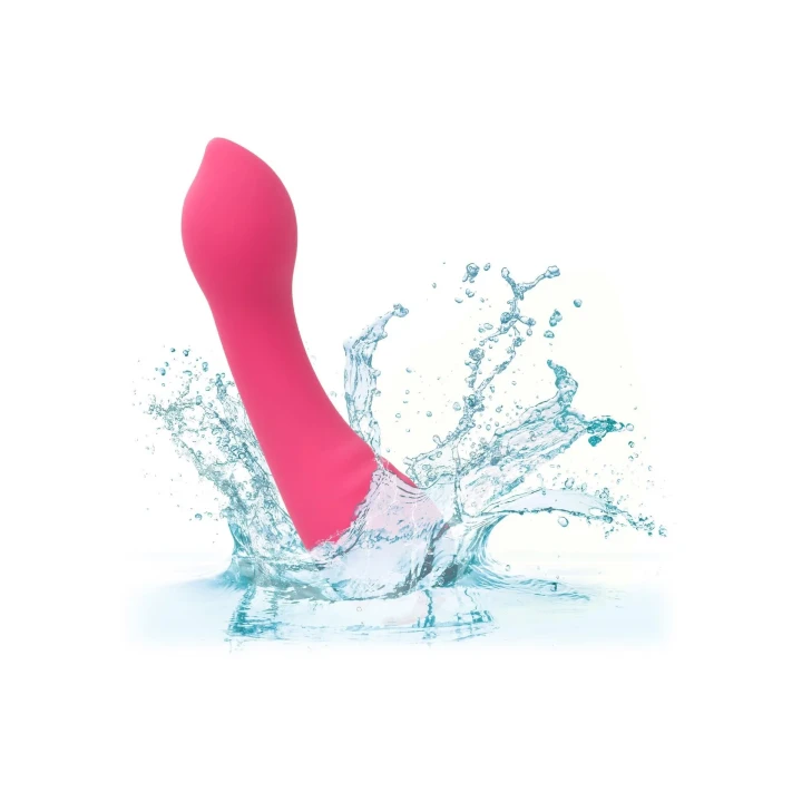 Masażer pochwowy z silikonu, różowy, wodoodporny, 10 trybów wibracji, 9 cm