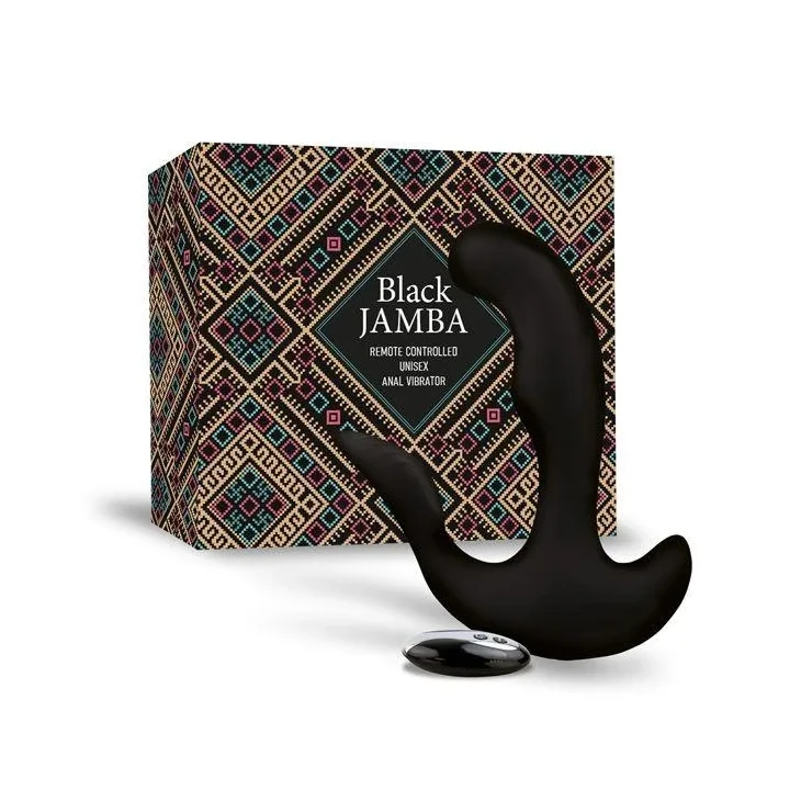 Wibrator analny z funkcją ogrzewania i stymulatorem punktu G - Black Jamba