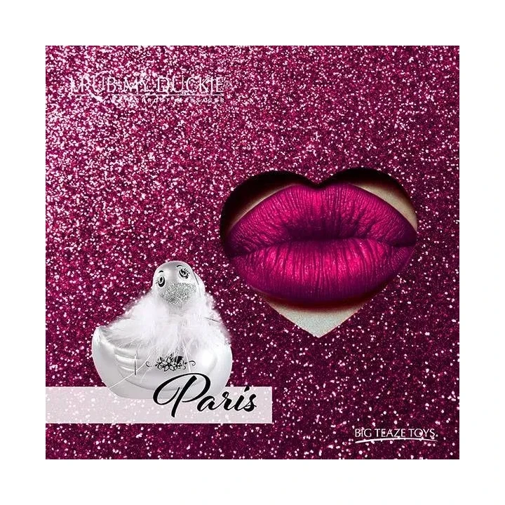 Wibrator w kształcie kaczki I Rub My Duckie 2.0 | Paris (Swarovski, Srebrny)