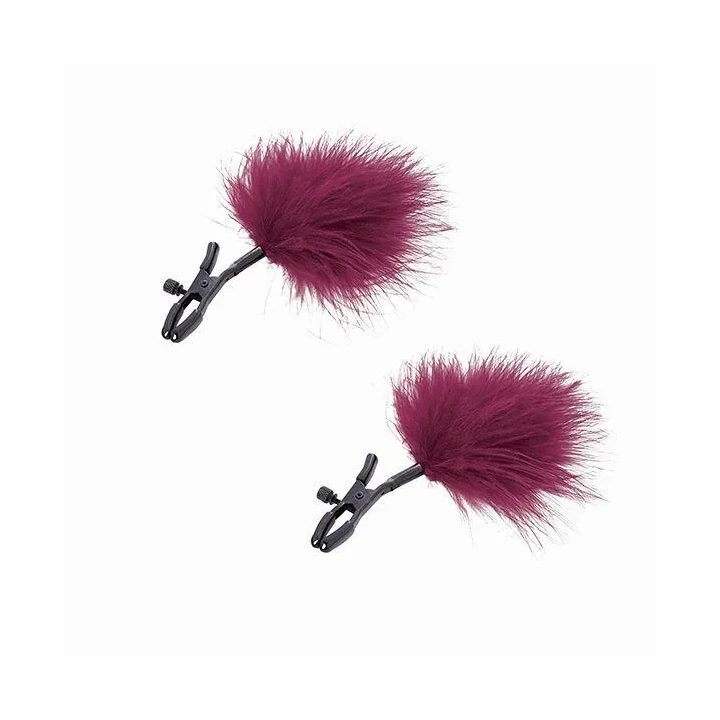 Regulowane klipsy na sutki z piórami Enchanted Feather dla intymnych doznań