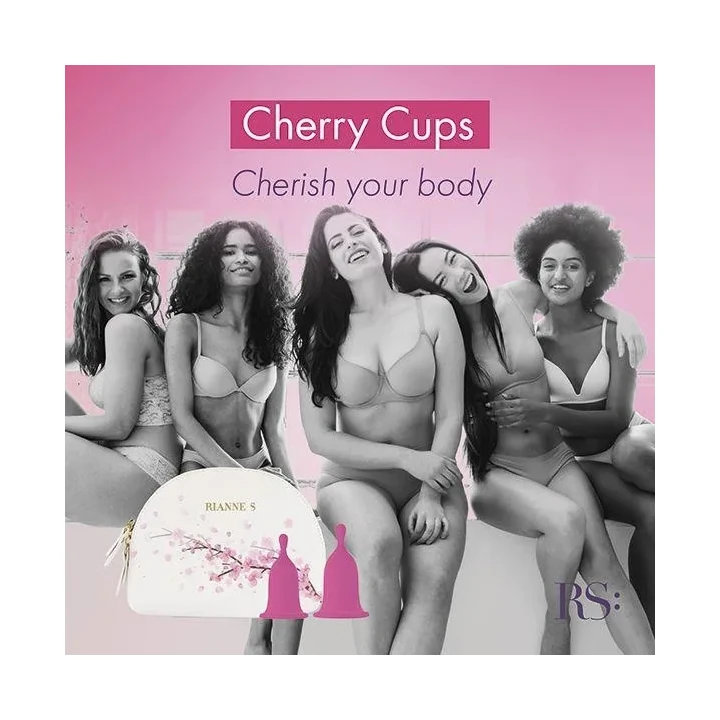 Kubek menstruacyjny Cherry, rozmiar S i M, ekologiczny, bezpieczny dla ciała