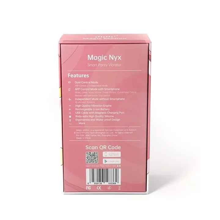 Inteligentny wibrator do majtek - Magic Motion Nyx, zdalne sterowanie, wodoodporny