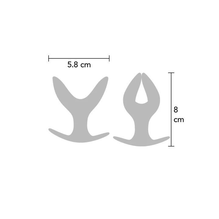 Gadżet analny Extreme Anchor Plug z silikonu, długość 8 cm, czarny