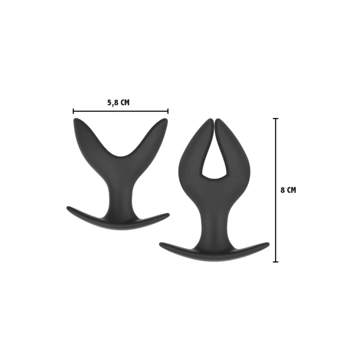 Gadżet analny Extreme Anchor Plug z silikonu, długość 8 cm, czarny