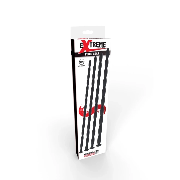 Zestaw rozszerzaczy penisa silicone, 4 szt., rozmiary 7-10 mm, Extreme by Hidden Desire