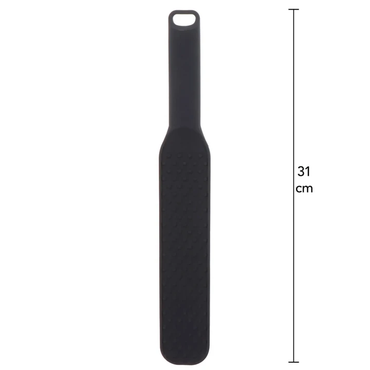Paddle z kolcami, duże, czarne, silikonowe, 31 cm, dla miłośników BDSM