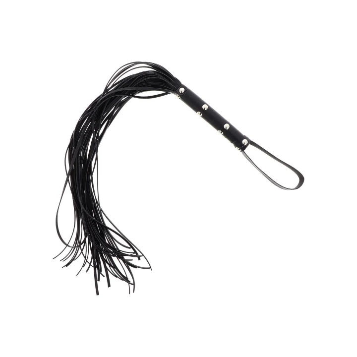 Pejcz z ćwiekami, skóra PU, długość 75 cm, idealny do intensywnych doznań