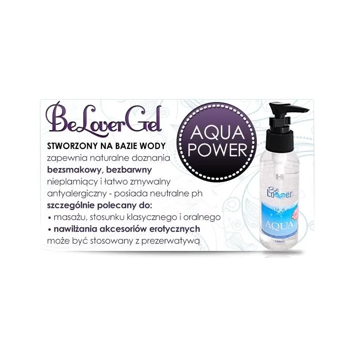 Lubrykant osobisty Żel-Be Lover Aqua 100ml - nawilżający, długotrwały, bezpieczny dla skóry
