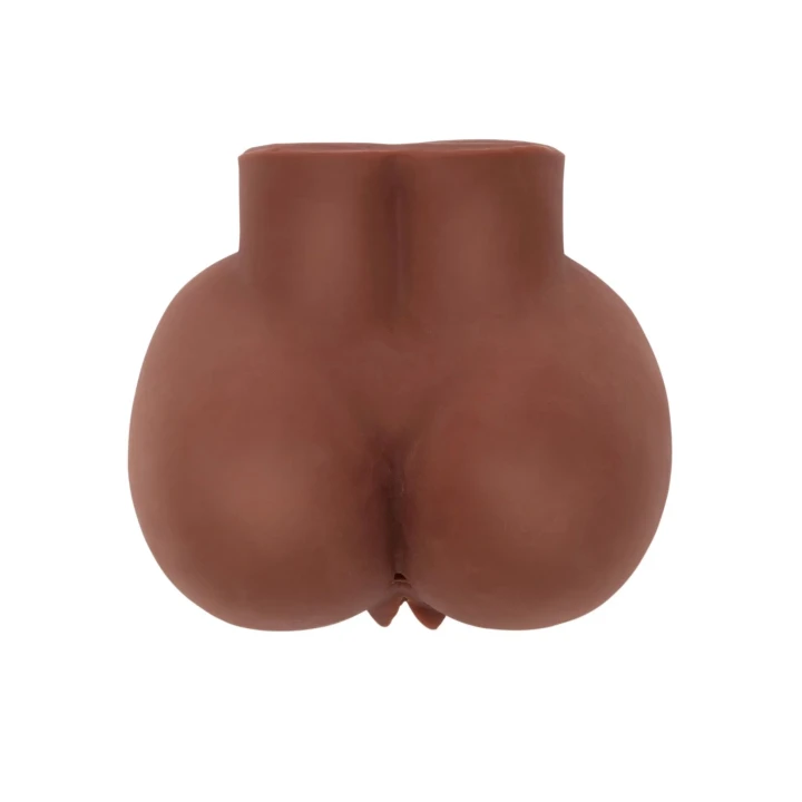 Masturbator realistyczny z wibratorami, brązowy, anatomicznie ukształtowany 16.5 cm