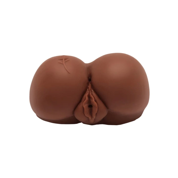 Masturbator anatomiczny z wibratorem, realistyczny, brązowy ton skóry, 8.2 x 8.8 x 5.2 in